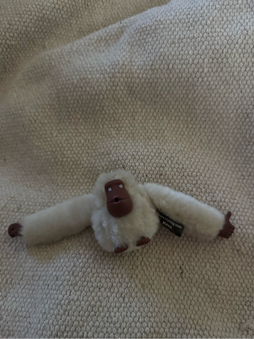 Kipling Bag Charm  - White Monkey Plush